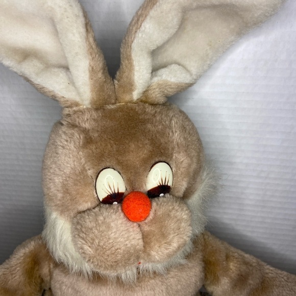 20" VINTAGE CONESCO CHASE BROWN & WHITE BUNNY RABBIT STUFFED ANIMAL PLUSH - Picture 2 of 6